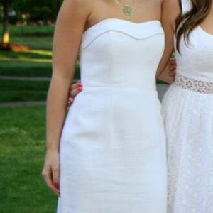 Lilly Pulitzer White Strapless Dress